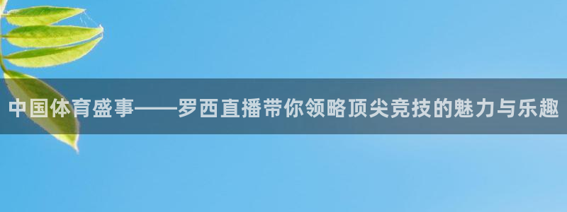中国体育盛事——罗西直播带你领略顶尖竞技的魅力与乐趣